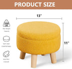 Wimarsbon Storage Ottoman, Modern Round Footrest - Image 3