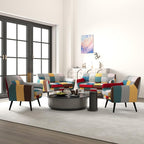 Bonzy Home Modern Colorful 3 Piece Coroful Fabric Sofa Set, Included 2 Accent by BonzyHome