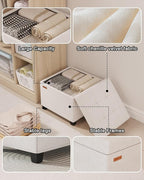 ABHENG Chenille Cover Steel Frame Ottoman - Image 7