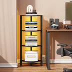 TUTOTAK Corner Shelf, 4-Tier Corner Bookshelf - Image 4