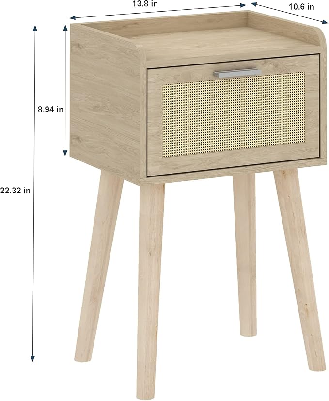 LAATOOREE Nightstand Set of 2, Small Bedside Table, End Table - Image 3