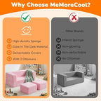 MeMoreCool Glow-in-The-Dark Unicorn Kids Modular Couch Sofa – Convertible - Image 8