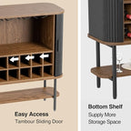 FiveWillowise Black Coffee Bar Cabinet - Image 6