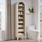 IFGET 71" Tall Arched Bookshelf, 8 Tiers Arch Bookcase - Image 6