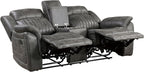 Lexicon Recliner Living Room Set, Home Theater Seating, Manual Polished - Image 8