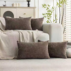 Set of 4 Soft Textured Decorative Throw Pillow Covers 12X20 Inch Cozy Farmhouse by Cozoomy