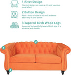AVZEAR Chesterfield Loveseat, Modern Velvet Sofa Tufted Couch 2 Seater - Image 6