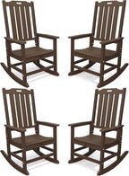 THOEOE Oversized Rocking Chair Set of 4, Outdoor Rocking Chair by THOEOE