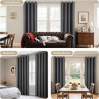 Joydeco 120 inches Long Blackout Curtains 2 Panels Set, Thermal Insulated - Image 6