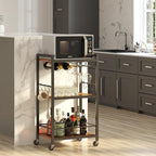 TUTOTAK Bar Cart, Home Bar Serving Cart, Microwave Cart, Drink Cart, Mobile - Image 2