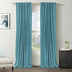Faux Linen Total Blackout Curtains by 100BlackoutShield