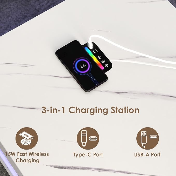 47.2" LED Smart Coffee Table - Image 4