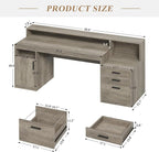 YOMILUVE Executive Computer Desk - Image 2