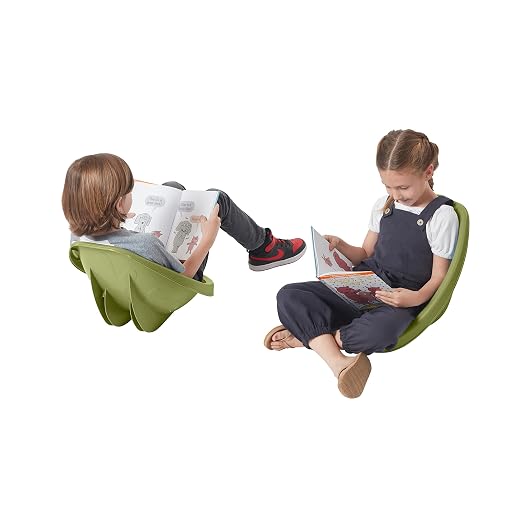 ECR4Kids Plastic Leaf Scoop Floor Rocker Seat, Classroom Furniture, Fern Green - Image 12