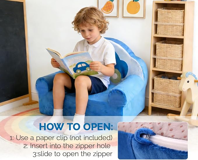 Snuggly Toddler Chair, Soft Kids Sofa - Image 6