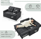 GOSUHI 52" Sleeper Sofa with Pull-Out Bed, 3-in-1 Convertible Sofa Bed - Image 2