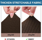Smiry Waterproof Seat Covers for Dining Room Chairs Set of 4, Stretch Jacquard - Image 4