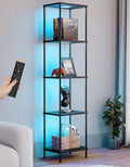 Display Shelf with RGBW Light, Color Changing Curio Cabinet Floor Lamp with by PARTPHONER