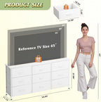WLIVE 54''W Dresser for Bedroom, 65 inch TV, Wide Chest of Drawers - Image 3