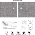 Grey Grasscloth Peel and Stick Wallpaper Gray Contact Paper 472inch Waterproof - Image 4