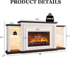 80" LED Lights Electric Fireplace - Image 2