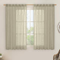 Semi Sheer Linen Curtains 45 Inches Long by LAMIT