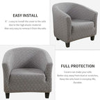 SearchI Club Chair Slipcover Stretch Barrel Chair Covers Printed Tub Chair - Image 6