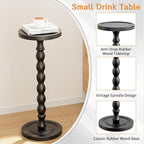 Rubber Wood‌ Small Side Table, Solid Wood‌ Round End Tables - Image 5
