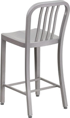 Flash Furniture Gael Commercial Grade 2 Pack 24" High Silver Metal - Image 8