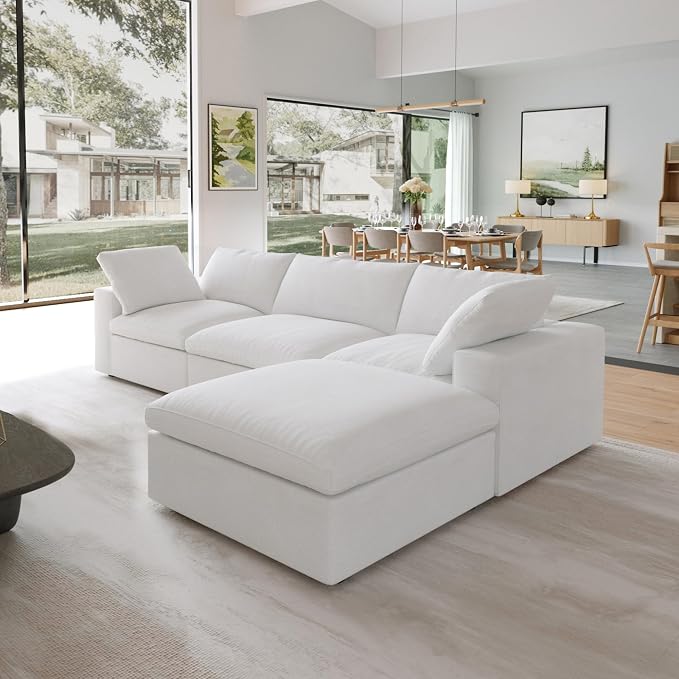 JACH 120" L Shape Cloud Modular Couches - Image 8