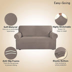 Easy-Going Stretch Oversized Sofa Couch Slipcover Washable Taupe | 1-Piece - Image 3