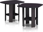 Furinno Simple Design Side Table Set of 2, 2-Tier Modern End Table - Image 4