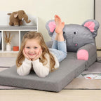 MOMCAYWEX Kids Sofa, Sherpa Couch - Image 2