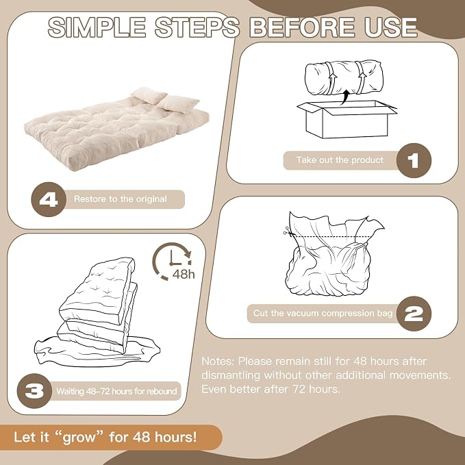Folding Sofa Bed, Convertible Sleeper Chair - Image 8