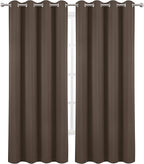 Chocolate Brown Thermal Blackout Curtains/52 x 95 Inch/Set of 2 Panels Room - Image 2