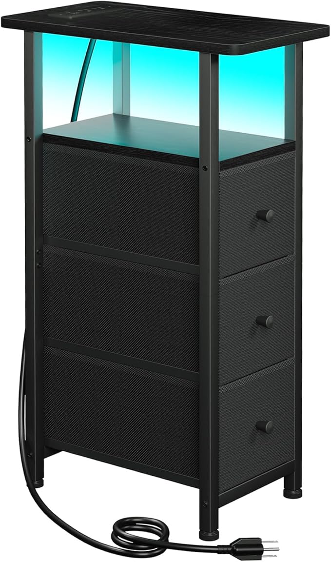 LOAKEKEL Narrow End Table Living Room by LOAKEKEL