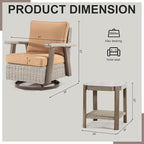 Joyside Patio Chair with Side Table - Image 3