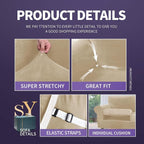ZNSAYOTX Luxury Velvet Sofa Cover 3 Piece Stretch Loveseat Covers - Image 4