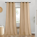 NICETOWN Linen Curtains for Windows 90 inch Long, Grommet Semi Sheer Vertical by NICETOWN