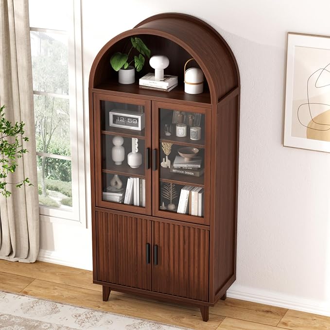 FiveWillowise 71" Tall Arched Cabinet - Image 7