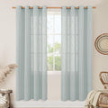80 Inch Semi Sheer Linen Curtains by LAMIT