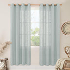 80 Inch Semi Sheer Linen Curtains by LAMIT