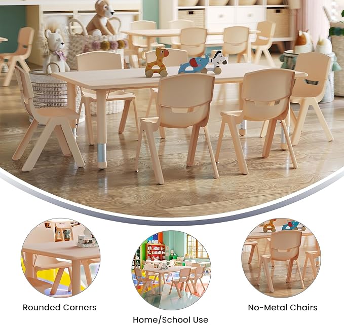 Flash Furniture Emmy Adjustable Classroom Activity Table - Image 4