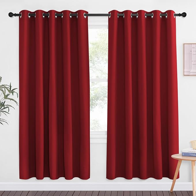 NICETOWN Burgundy Red Blackout Curtains by NICETOWN