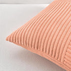 Fancy Homi 2 Packs Peach Samll Decorative Throw Pillow Covers 12x12 Inch - Image 5
