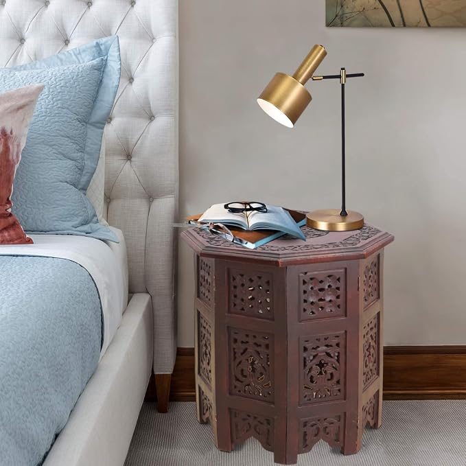 COTTON CRAFT Solid Wood Accent End Table - Image 6