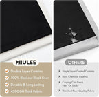 MIULEE Ivory 100% Blackout Curtains - Image 4