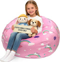 Lukeight Unicorns Stuffed Animals Storage Bean Bag Chair Cover by Lukeight