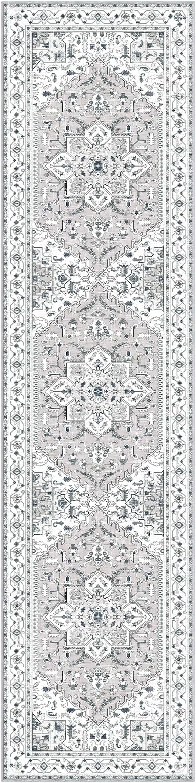 Yamaziot Washable Runner Rug, 2x8 Non-Slip Boho Vintage Hallway Kitchen Rug | - Image 3