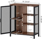 BON AUGURE Coffee Bar Cabinet for Home Liquor, Industrial Coffee Station for - Image 2